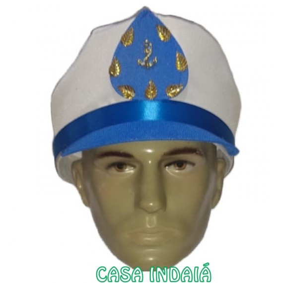 Chapéu de Capitão Simples (Quépe) Aba Azul Escuro