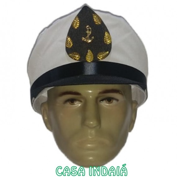 Chapéu de Capitão Simples (Quépe) Aba Preta